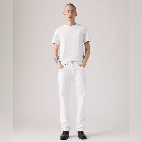 Men’s Levi’s 501 White Jean 32x28 Straight fit Button a fly - Picture 1 of 13
